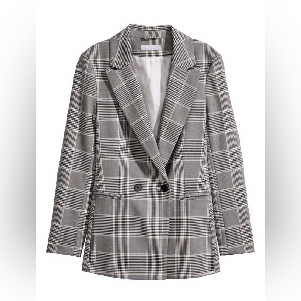 H&M Window Pane Check Blazer Size 6